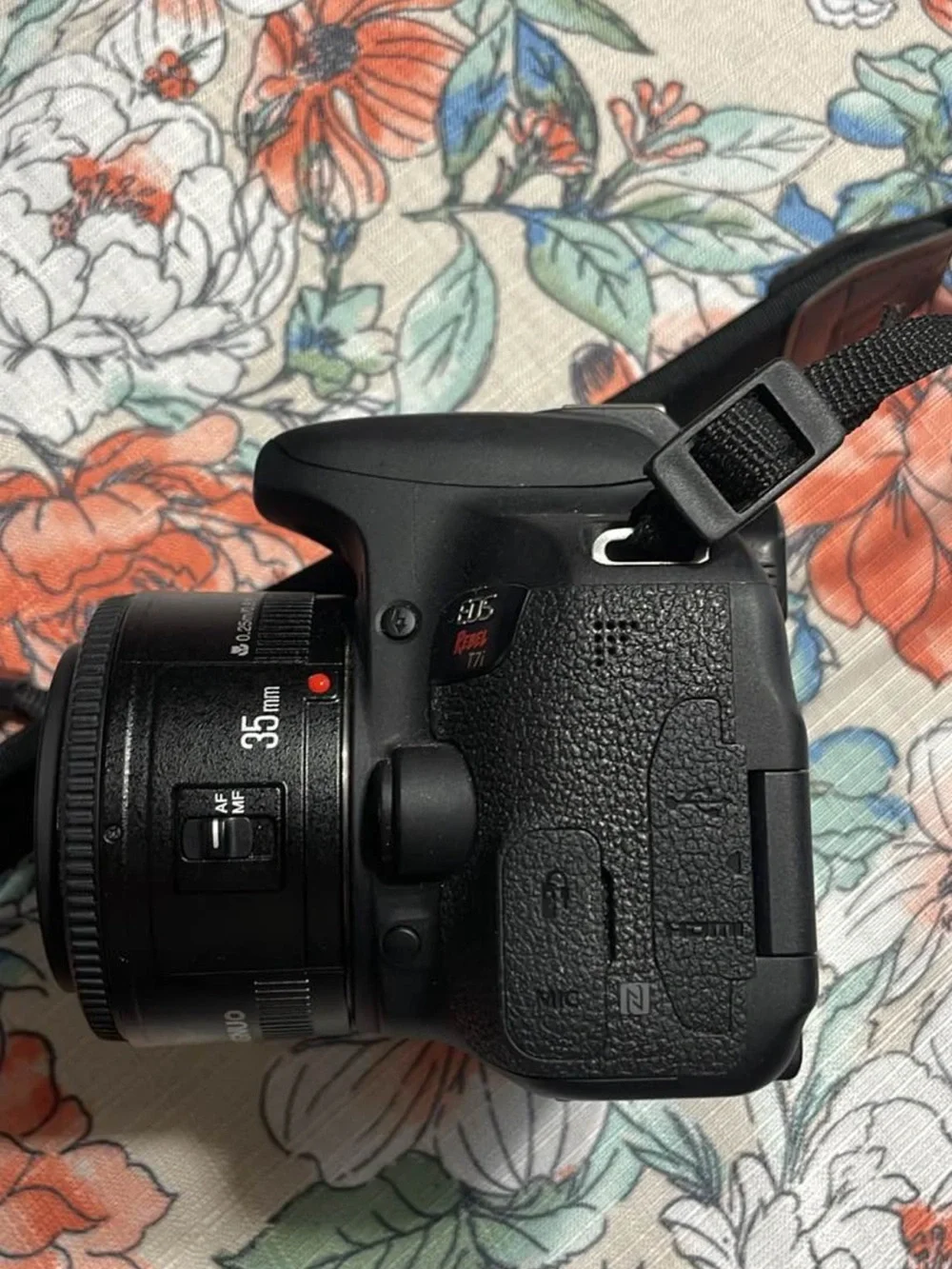 Canon Black t7i Camera with Two Lenses and Battery Charger